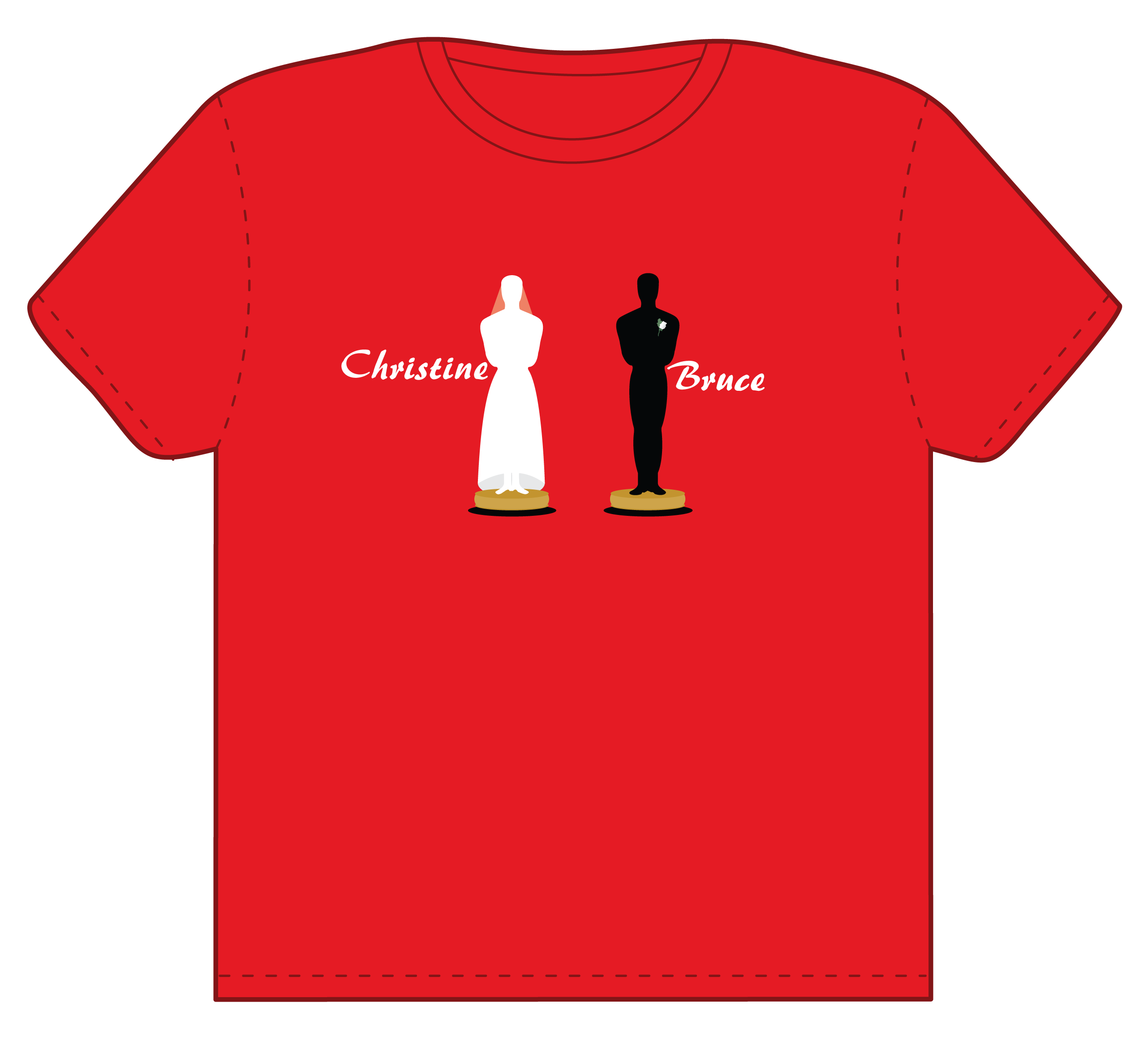 T-shirt designs for Bruce and Christine